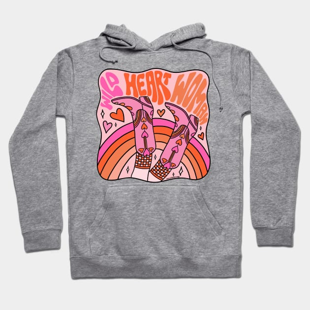 Wild Heart Woman Hoodie by Doodle by Meg